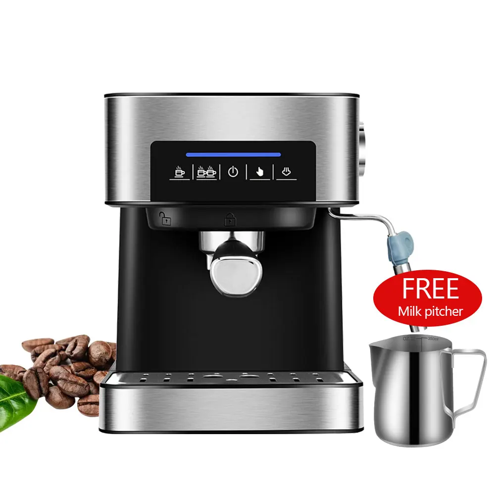1.5L 220V Espresso Coffee Maker Machine 20Bar Coffee Machine Semi-automatic Household Italian Coffee Maker With Steam Function 
1.5L 220V Espresso Coffee Maker Machine 20Bar Coffee Machine Semi-automatic Household Italian Coffee Maker With Steam Function