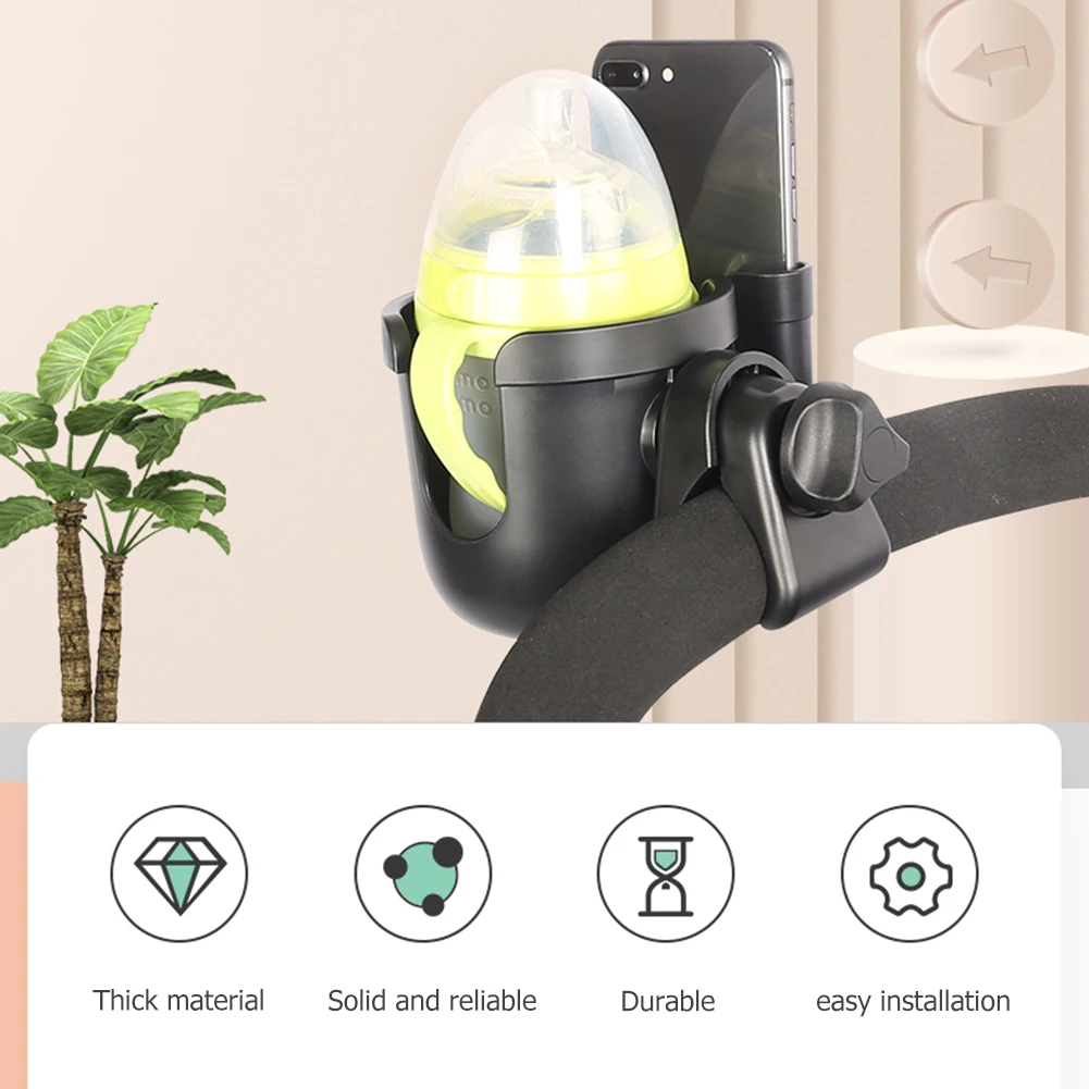 2-In-1 Universal Multifunctional Stroller Cup Bracket With Phone Holder 360 Degrees Rotation Bottle Rack For Stroller Pushchair
2-In-1 Universal Multifunctional Stroller Cup Bracket With Phone Holder 360 Degrees Rotation Bottle Rack For Stroller Pushchair