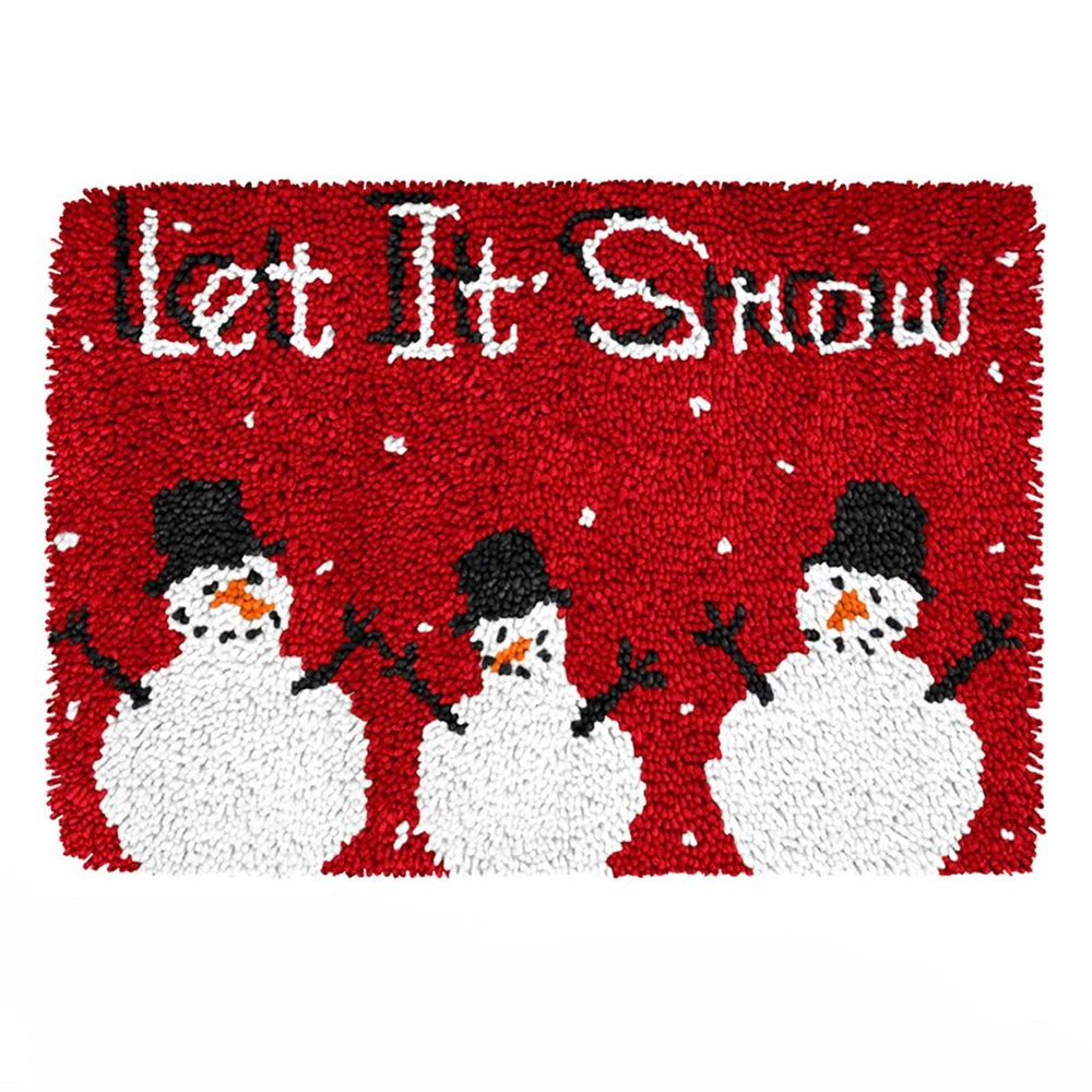 Christmas decoration Latch hook kit with Pre-Printed Pattern Snowman Carpet embroidery set Rugs Crafts for adults Tapestry
Christmas decoration Latch hook kit with Pre-Printed Pattern Snowman Carpet embroidery set Rugs Crafts for adults Tapestry