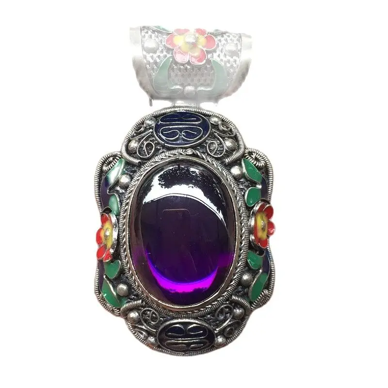 Collect Tibetan silver inlaid Zircon Pendant for women's sweater
Collect Tibetan silver inlaid Zircon Pendant for women's sweater