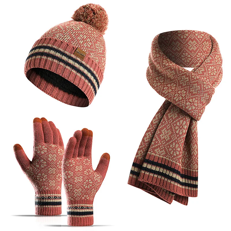 Winter new European and American knitted scarf warm wool hat scarf gloves three pieces
Winter new European and American knitted scarf warm wool hat scarf gloves three pieces