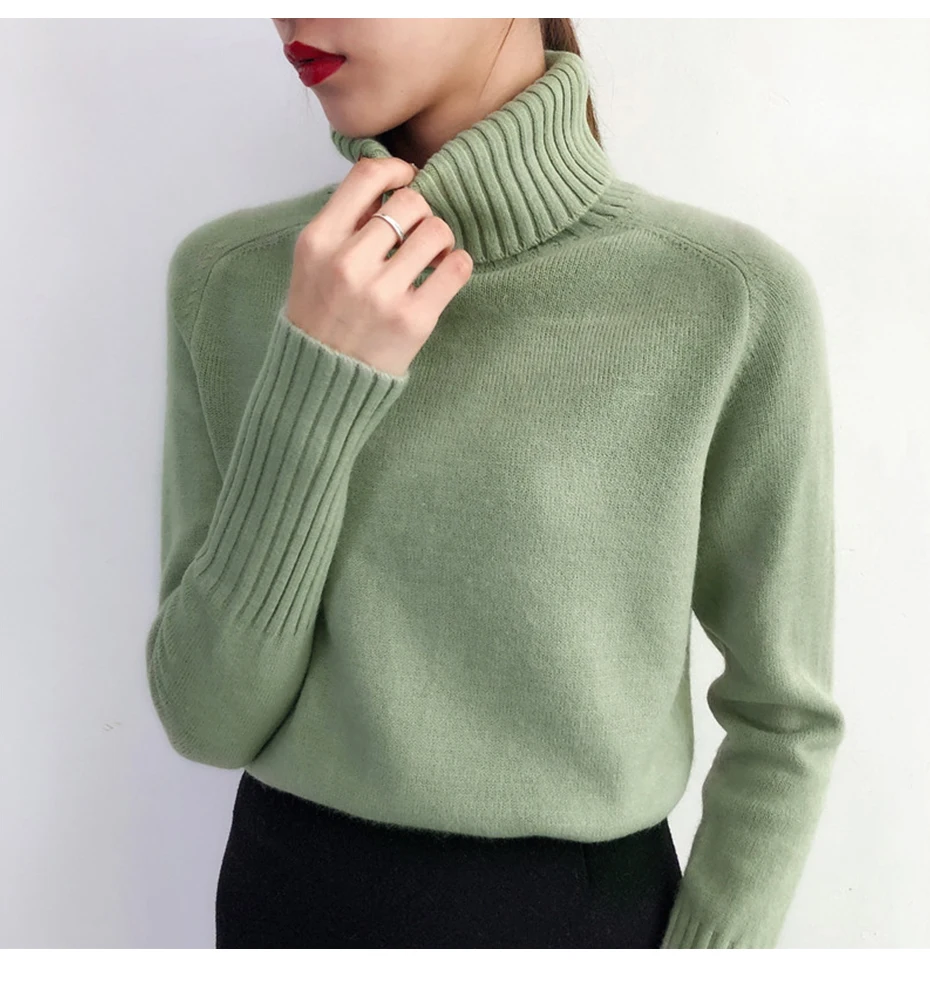 Turtleneck Knitted Sweater Women 2020 Autumn Winter Korean Cashmere Turtleneck Long Sleeve Pullover Female Jumper Knitwear 
Turtleneck Knitted Sweater Women 2020 Autumn Winter Korean Cashmere Turtleneck Long Sleeve Pullover Female Jumper Knitwear