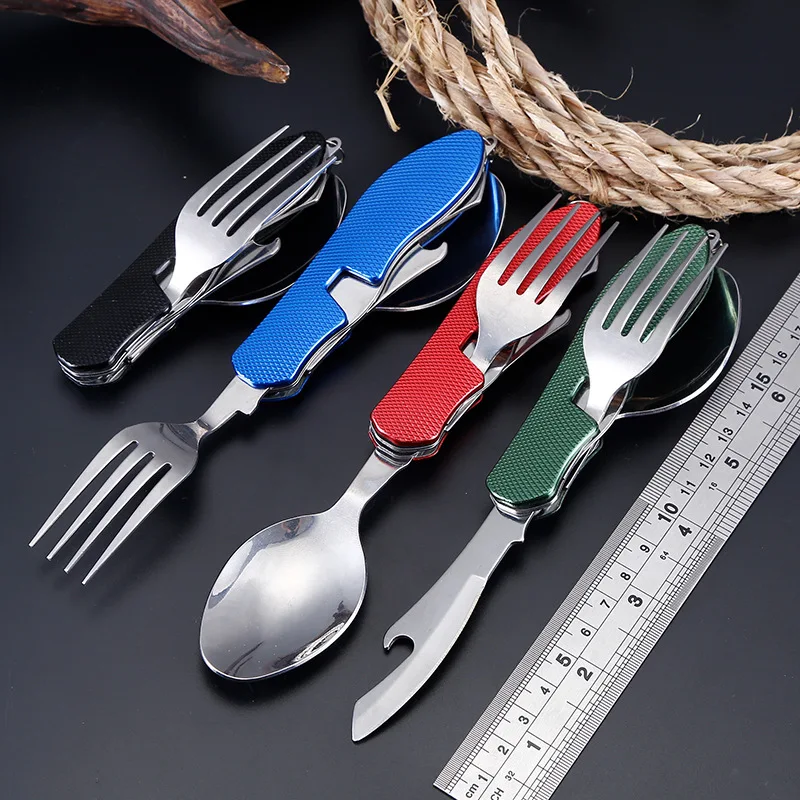 Portable Multi Tool Cutlery Stainless Steel Multitool Flatware Utensil Bottle Can Opener Fold Spork Fork Picnic Spoon Knife
Portable Multi Tool Cutlery Stainless Steel Multitool Flatware Utensil Bottle Can Opener Fold Spork Fork Picnic Spoon Knife