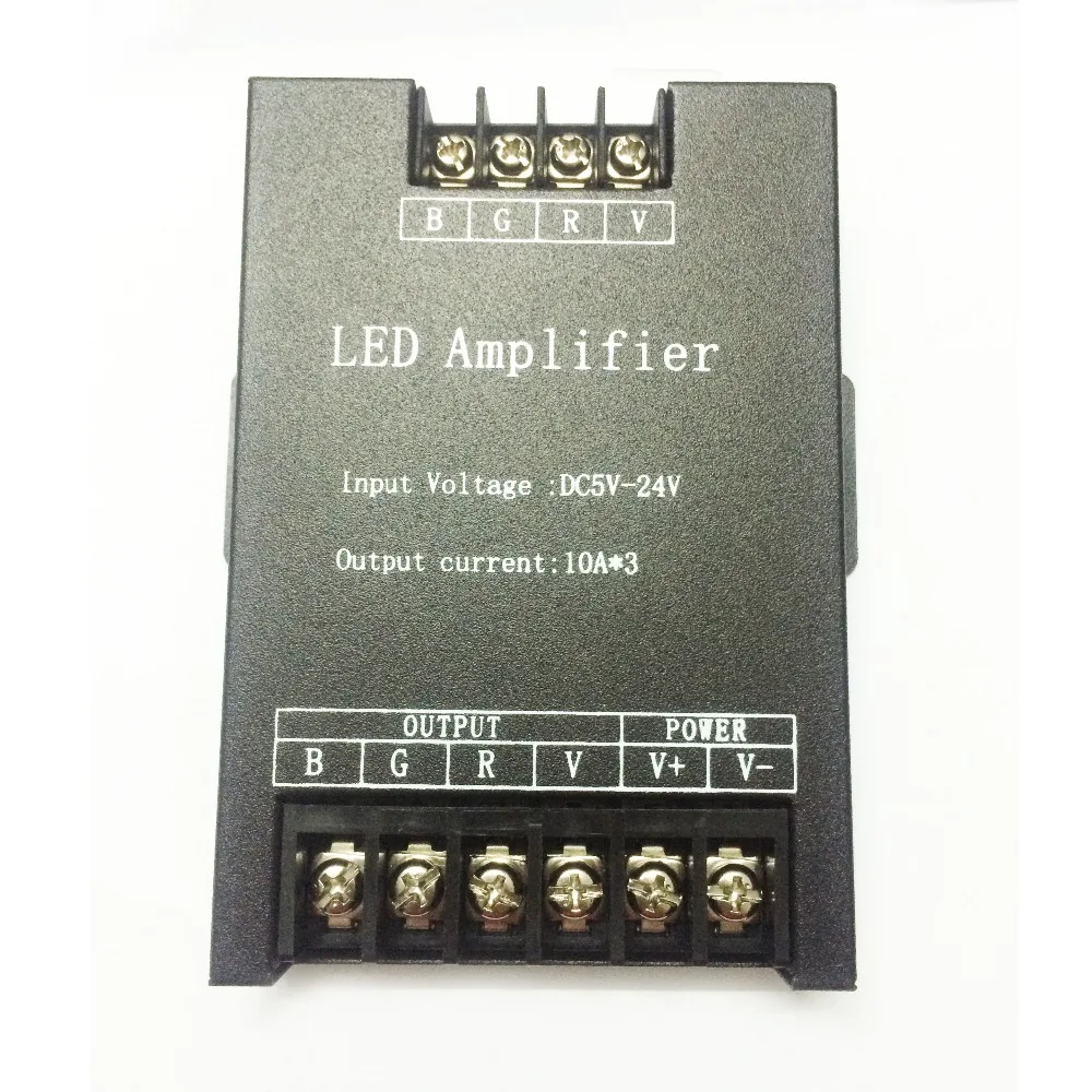DC5V-24V Led RGB Amplifier Controller 30A input 5V/12V/24V 30A Signal Repeater 150W 360W 720W for 3528 /5050 RGB strip and modul
DC5V-24V Led RGB Amplifier Controller 30A input 5V/12V/24V 30A Signal Repeater 150W 360W 720W for 3528 /5050 RGB strip and modul