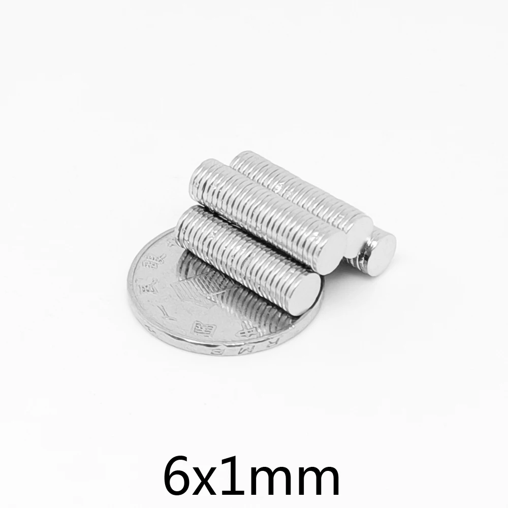 50~2000pcs 6x1 mm Thin Neodymium Strong Magnets 6mm x 1mm Permanent Small Round Magnet 6x1mm Powerful Magnetic Magnet 6*1 mm N35
50~2000pcs 6x1 mm Thin Neodymium Strong Magnets 6mm x 1mm Permanent Small Round Magnet 6x1mm Powerful Magnetic Magnet 6*1 mm N35