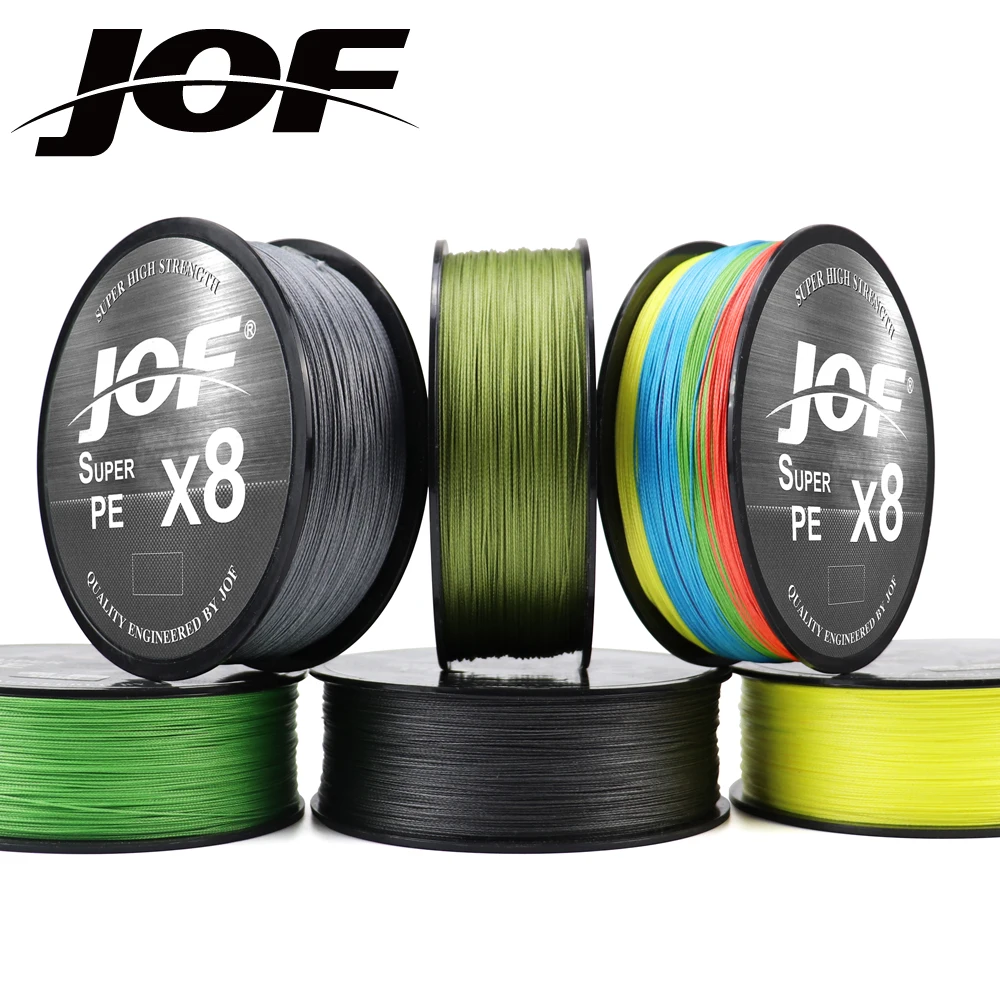 

JOF 500M 300M 150M/ 546YDS 8 Braided Fishing Lines 8 Weaves Wire Smooth PE Multifilament Line for Sea Fishing 15-100LB