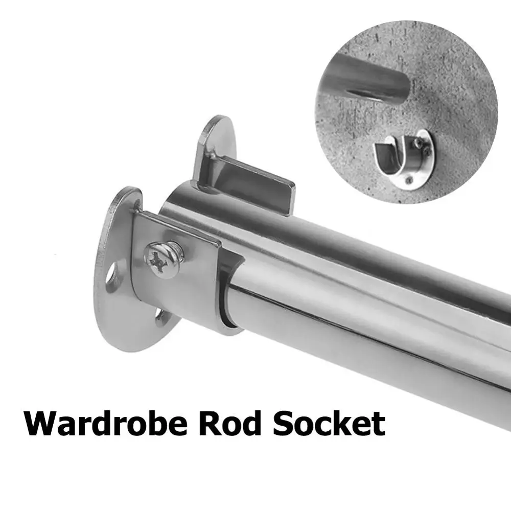 U-Shaped Closet Rod End Stainless Steel Fashionable Wardrobe Hanging Rail Pole Socket Holder Necessary Household Supplies
U-Shaped Closet Rod End Stainless Steel Fashionable Wardrobe Hanging Rail Pole Socket Holder Necessary Household Supplies