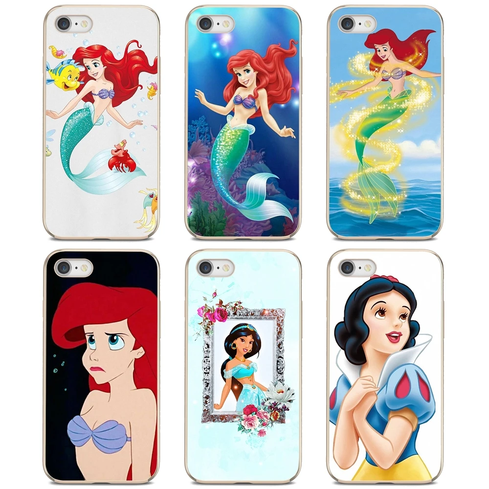 Чехол Ariel D Little Mermaid C Snow Princess силиконовый для Samsung Galaxy S7 S8 S9 S10E S20 FE Note 10 20 Edge Lite Plus