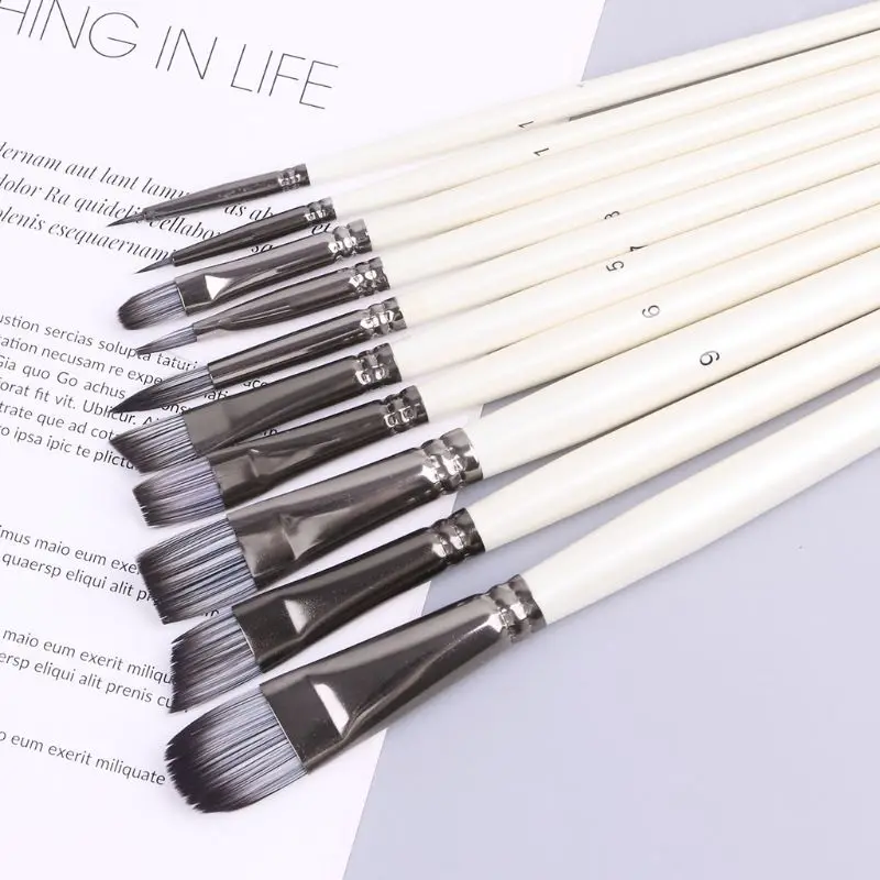 10pcs/set Wooden Handle Nylon Hair Paint Brush Professional Oil Watercolor Painting Drawing Pen Art Supplies
10pcs/set Wooden Handle Nylon Hair Paint Brush Professional Oil Watercolor Painting Drawing Pen Art Supplies