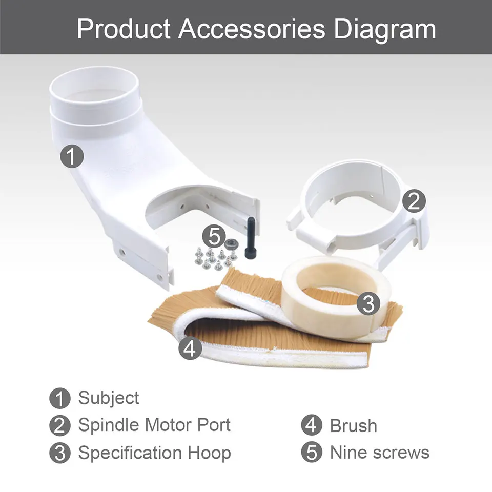 Woodworking Nylon CNC Engraving Machine Pressure Roller Dust Cover Collector Motor Spindle Dust Cover CNC Engraving Milling Mach 
Woodworking Nylon CNC Engraving Machine Pressure Roller Dust Cover Collector Motor Spindle Dust Cover CNC Engraving Milling Mach