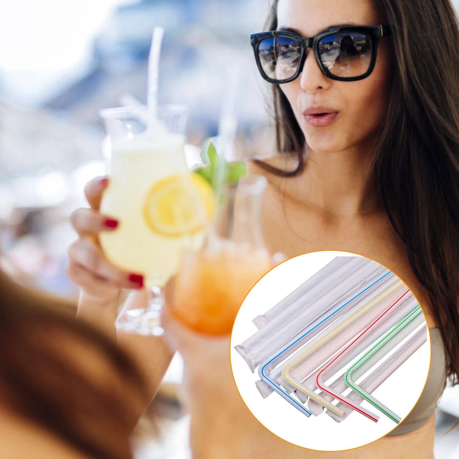 100pcs Disposable Straws Flexible Plastic Straws Striped Multi Color Rainbow Drinking Straws Bendy Straw Bar Accessories 2021
100pcs Disposable Straws Flexible Plastic Straws Striped Multi Color Rainbow Drinking Straws Bendy Straw Bar Accessories 2021