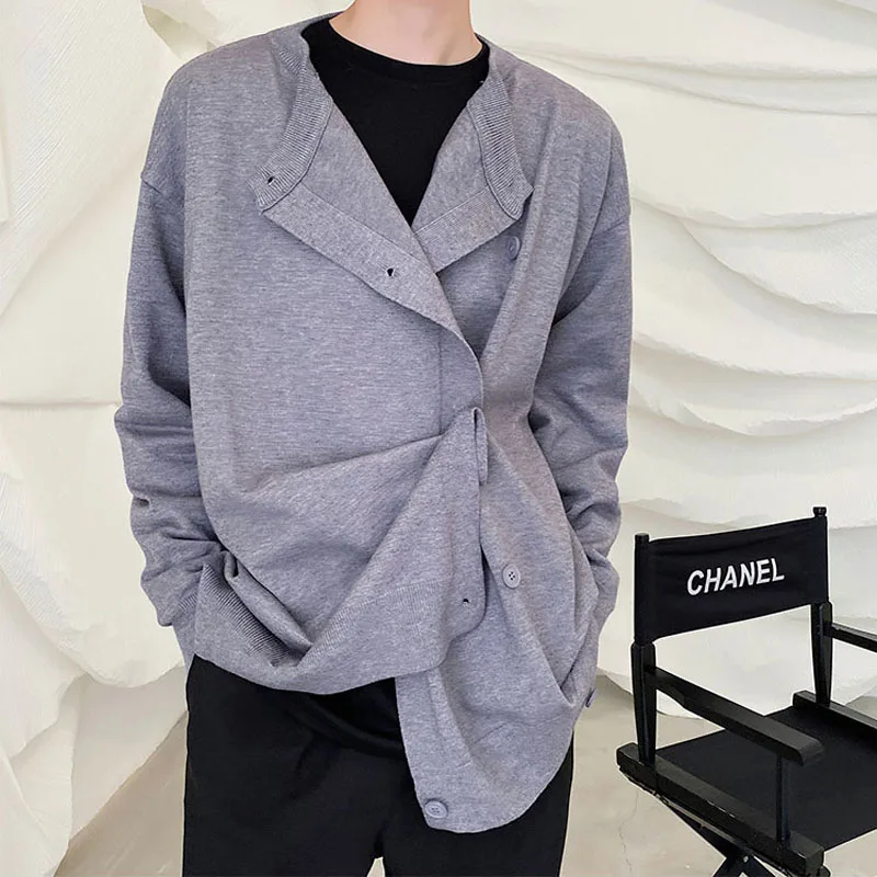 Asymmetrical Placket Button Cardigan Sweater Men Vintage Fashion Loose Casual Knitwear Jacket Man Sweater Coat
Asymmetrical Placket Button Cardigan Sweater Men Vintage Fashion Loose Casual Knitwear Jacket Man Sweater Coat