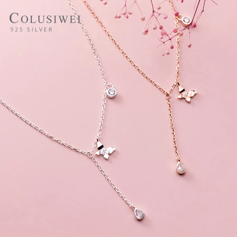 Colusiwei Pure 925 Sterling Silver Mini Tiny Round Zircon Butterfly Tassel Water Drop Shape Pendant for Women Fine Jewelry Gift
Colusiwei Pure 925 Sterling Silver Mini Tiny Round Zircon Butterfly Tassel Water Drop Shape Pendant for Women Fine Jewelry Gift