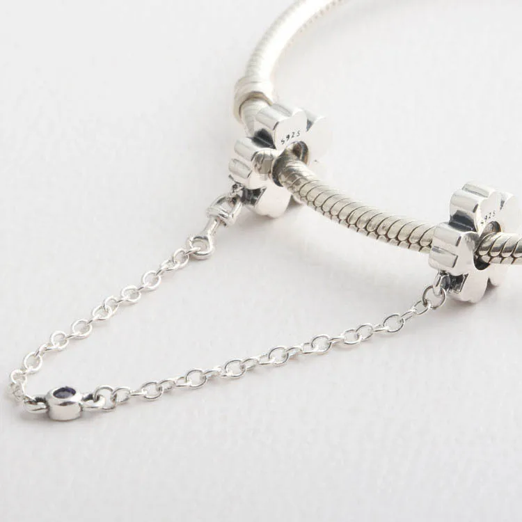 S925 Silver DIY Jewelry Flower Safety Chain Charm fit Lady Bracelets & Bangles Girl Gift
S925 Silver DIY Jewelry Flower Safety Chain Charm fit Lady Bracelets & Bangles Girl Gift