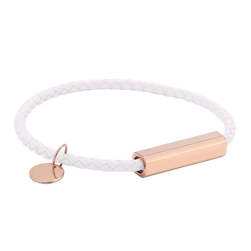 Fashion Charm Jewelry White Braided Leather Bracelet Women Men Stainless Steel Magnet Buckle Couples Leather Wristband PD0718
Fashion Charm Jewelry White Braided Leather Bracelet Women Men Stainless Steel Magnet Buckle Couples Leather Wristband PD0718