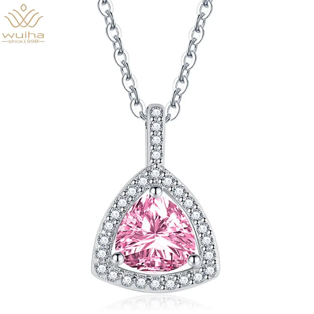 WUIHA 100% 925 Sterling Silver Citrine Simulated Moissanite Pink Saphire Gemstone Pendant Necklace Women Sparkling Fine Jewelry
WUIHA 100% 925 Sterling Silver Citrine Simulated Moissanite Pink Saphire Gemstone Pendant Necklace Women Sparkling Fine Jewelry