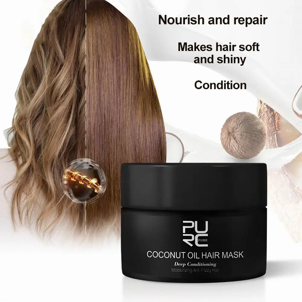 50ml Coconut Oil Hair Mask Repairs Damage Restore Soft Good or All Hair Types Keratin Hair & Scalp Treatment for Silky Hair Care
50ml Coconut Oil Hair Mask Repairs Damage Restore Soft Good or All Hair Types Keratin Hair & Scalp Treatment for Silky Hair Care
