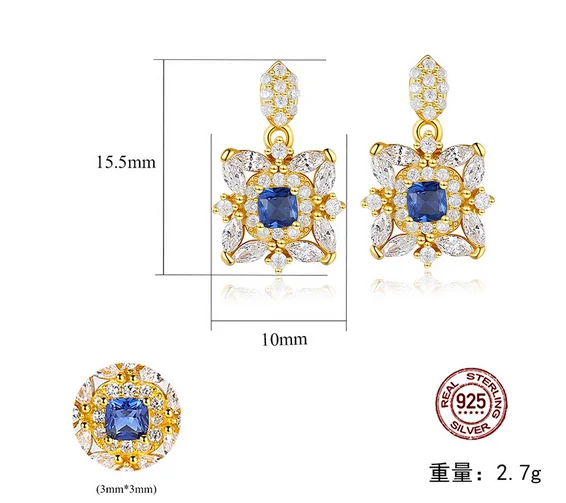 HOT Sell S925 Sterling Silver Artificial Sapphire Crystal zircon ruby sapphire Earrings
HOT Sell S925 Sterling Silver Artificial Sapphire Crystal zircon ruby sapphire Earrings