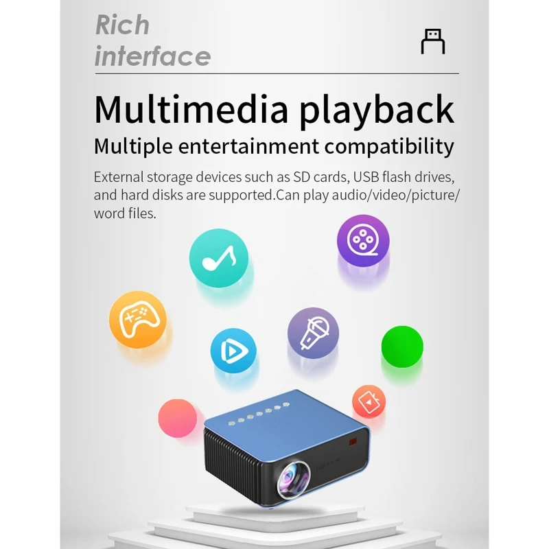 594F Mini Projector LED Portable Proyector Home Theater TV Connection Proyector Small Pieces Easy to Carry HDMI/AV/AUX Port 
594F Mini Projector LED Portable Proyector Home Theater TV Connection Proyector Small Pieces Easy to Carry HDMI/AV/AUX Port