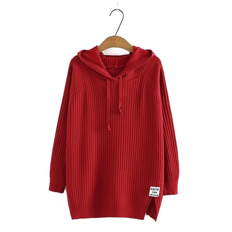 Plus Size XL-4XL Women's Hooded Knitted Thick Autumn Winter Sweaters Long Sleeved Oversized Slim Outerwear
Plus Size XL-4XL Women's Hooded Knitted Thick Autumn Winter Sweaters Long Sleeved Oversized Slim Outerwear