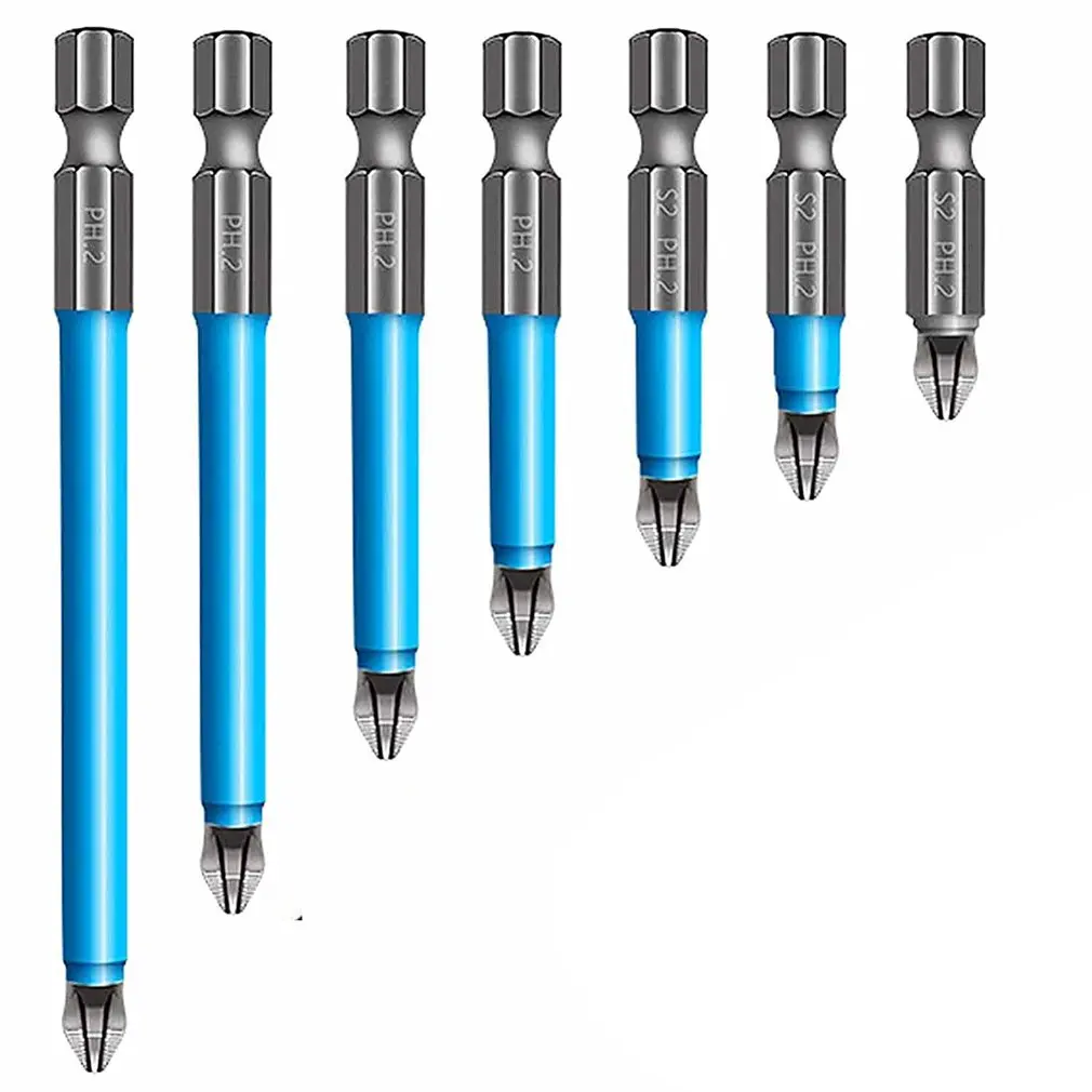 7Pcs Electric Cross Bit Screw Super Magnetic Anti-slip Single-head Thickened Bit S2 Steel Alloy Screwdriver Household Hardware
7Pcs Electric Cross Bit Screw Super Magnetic Anti-slip Single-head Thickened Bit S2 Steel Alloy Screwdriver Household Hardware