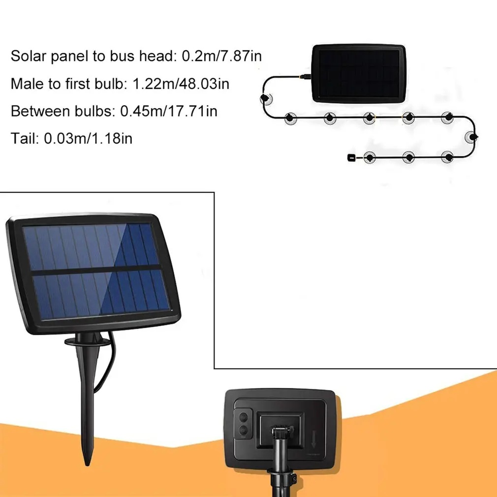 10pcs LED Outdoor Solar Lamp String Lights LEDs Fairy Holiday Christmas Party Garland Solar Garden Waterproof Decoration
10pcs LED Outdoor Solar Lamp String Lights LEDs Fairy Holiday Christmas Party Garland Solar Garden Waterproof Decoration