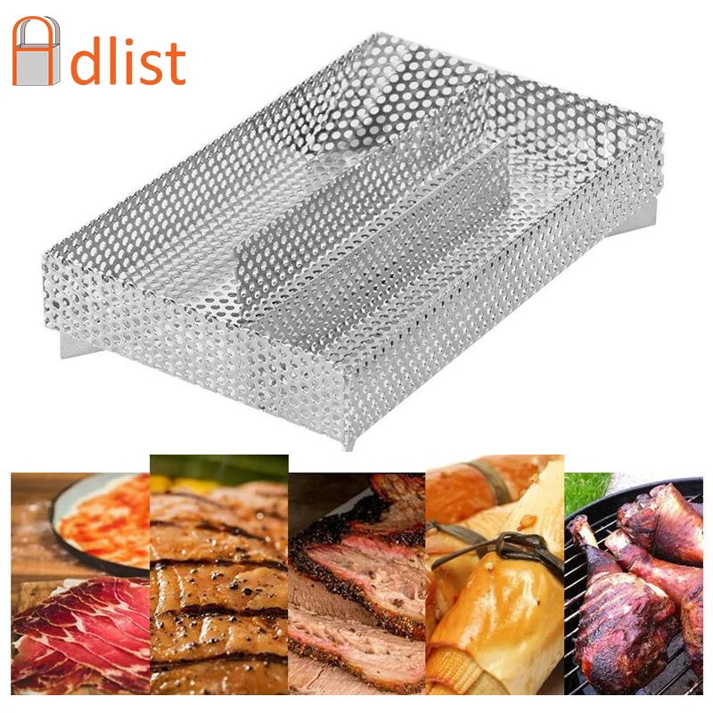 

Barbecue Smoker Box Cold BBQ Smoke Generator Grilling Wood Pellet Smoker Tray Grill Wood Chips Smoking Tools Accessories Utensil