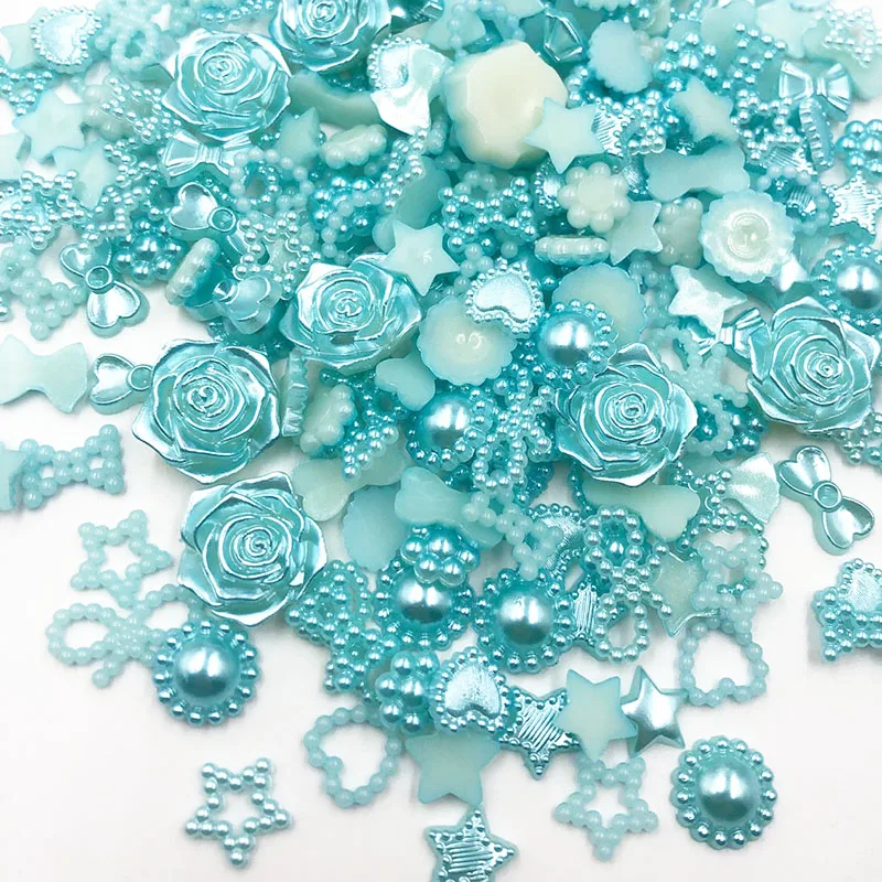 100pcs Blue ABS Resin Half Round flower Bow Alien Pearls For Art Flatback Non Hotfix Rhinestones Pearl Shoes Beads DIY Phone
100pcs Blue ABS Resin Half Round flower Bow Alien Pearls For Art Flatback Non Hotfix Rhinestones Pearl Shoes Beads DIY Phone