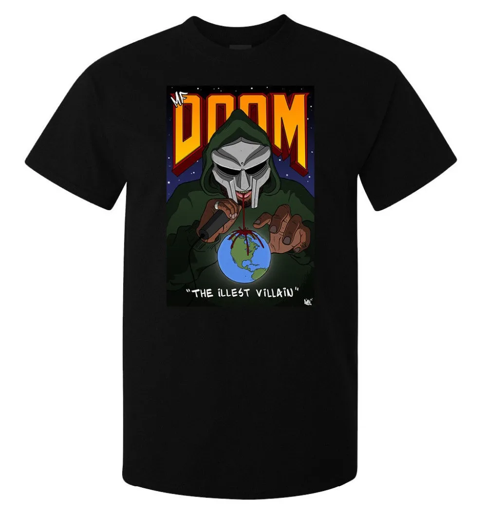 Мужская футболка Mf Doom The Illest злодей Art черная новинка 2019 мужские рубашки в стиле