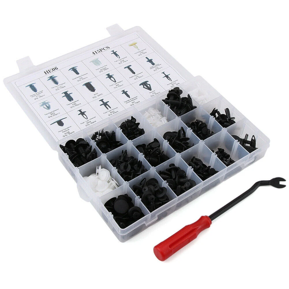 415Pcs Push Retainer Set 18 Sizes Car Auto Push Pins Rivet Bumper Trim Panel Clips with Tool _WK
415Pcs Push Retainer Set 18 Sizes Car Auto Push Pins Rivet Bumper Trim Panel Clips with Tool _WK