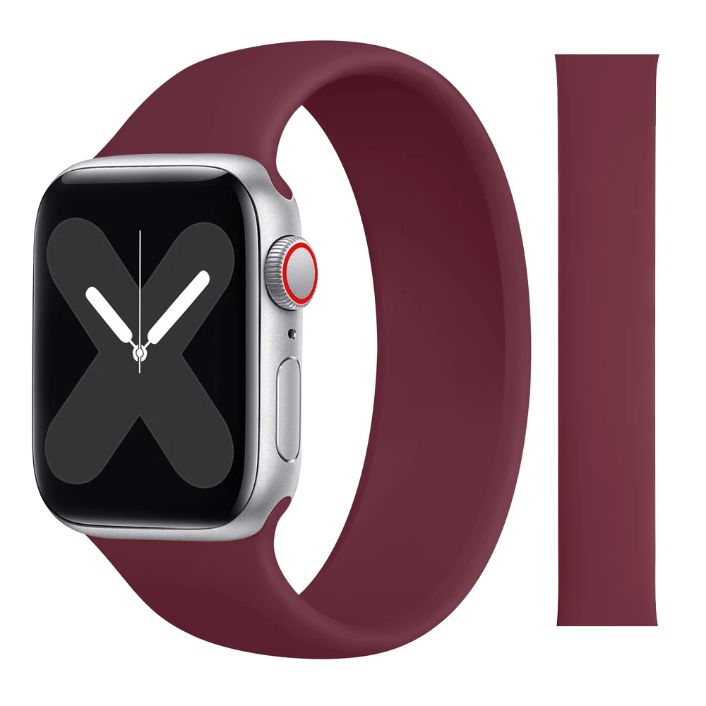 Ремешок Solo Loop для Apple Watch Band 38 мм 42 мм 40 мм 45 мм 44 мм 41 мм, мягкий силиконовый браслет для iWatch 7 5 6 4 3 2 1 SE
Ремешок Solo Loop для Apple Watch Band 38 мм 42 мм 40 мм 45 мм 44 мм 41 мм, мягкий силиконовый браслет для iWatch 7 5 6 4 3 2 1 SE
