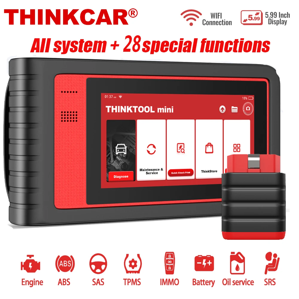 THINKCAR Мини OBD2 диагностический инструмент, полный диагностический инструмент, диагностика, кодирование ЭБУ, активное тестирование, Автомоби...
THINKCAR Мини OBD2 диагностический инструмент, полный диагностический инструмент, диагностика, кодирование ЭБУ, активное тестирование, Автомоби...