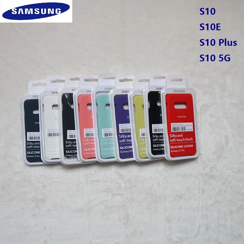 Чехол для Samsung S10 Plus мягкий чехол из жидкого силикона Galaxy S10E S105G в оригинальном