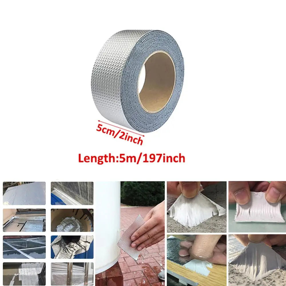 Aluminum Foil Adhesive Tape Waterproof Duct Tape Super Repair Crack Thicken Butyl Waterproof Tape Home Renovation Tools
Aluminum Foil Adhesive Tape Waterproof Duct Tape Super Repair Crack Thicken Butyl Waterproof Tape Home Renovation Tools