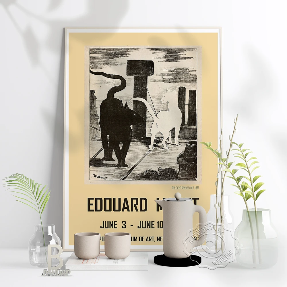 Eduard Manet Metropolitan Museum Of Art Exhibition Poster,Black Cat And White Cat Art Prints, 1948 Vintage Nyc Home Decor Gift
Eduard Manet Metropolitan Museum Of Art Exhibition Poster,Black Cat And White Cat Art Prints, 1948 Vintage Nyc Home Decor Gift
