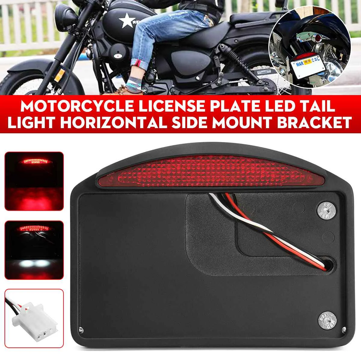 Universal Motorcycle Rear License Plate Mount Holder Frame Turn Signal Light White LED Light With Bracket
Universal Motorcycle Rear License Plate Mount Holder Frame Turn Signal Light White LED Light With Bracket