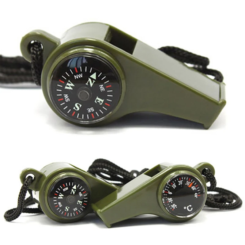 1Pcs Outdoor Whistle Compass Thermometer 3 In 1 Camping Hiking Accessory Multi-Functional Survival Tools Nylon Neck Rope Compass
1Pcs Outdoor Whistle Compass Thermometer 3 In 1 Camping Hiking Accessory Multi-Functional Survival Tools Nylon Neck Rope Compass