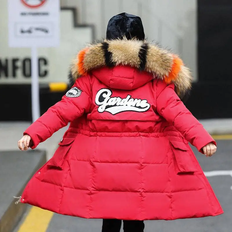 Winter Polyester Girls Coat New 2021 Keep Warm Plus Velvet Thickening Mid-Length Removable Color Fur Collar Children's Outerwear
Winter Polyester Girls Coat New 2021 Keep Warm Plus Velvet Thickening Mid-Length Removable Color Fur Collar Children's Outerwear