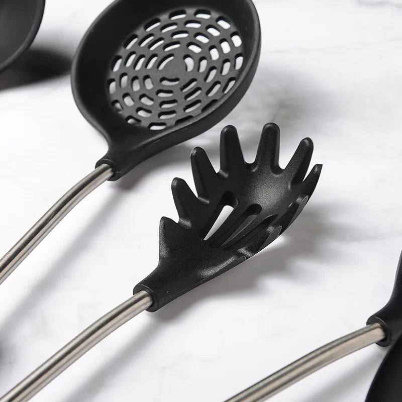304 Stainless Steel Kitchen Utensils Sets, Non-Stick Silicone Cooking Tools - Turner Soup Spoon Strainer Pasta Server Rice Spoon
304 Stainless Steel Kitchen Utensils Sets, Non-Stick Silicone Cooking Tools - Turner Soup Spoon Strainer Pasta Server Rice Spoon