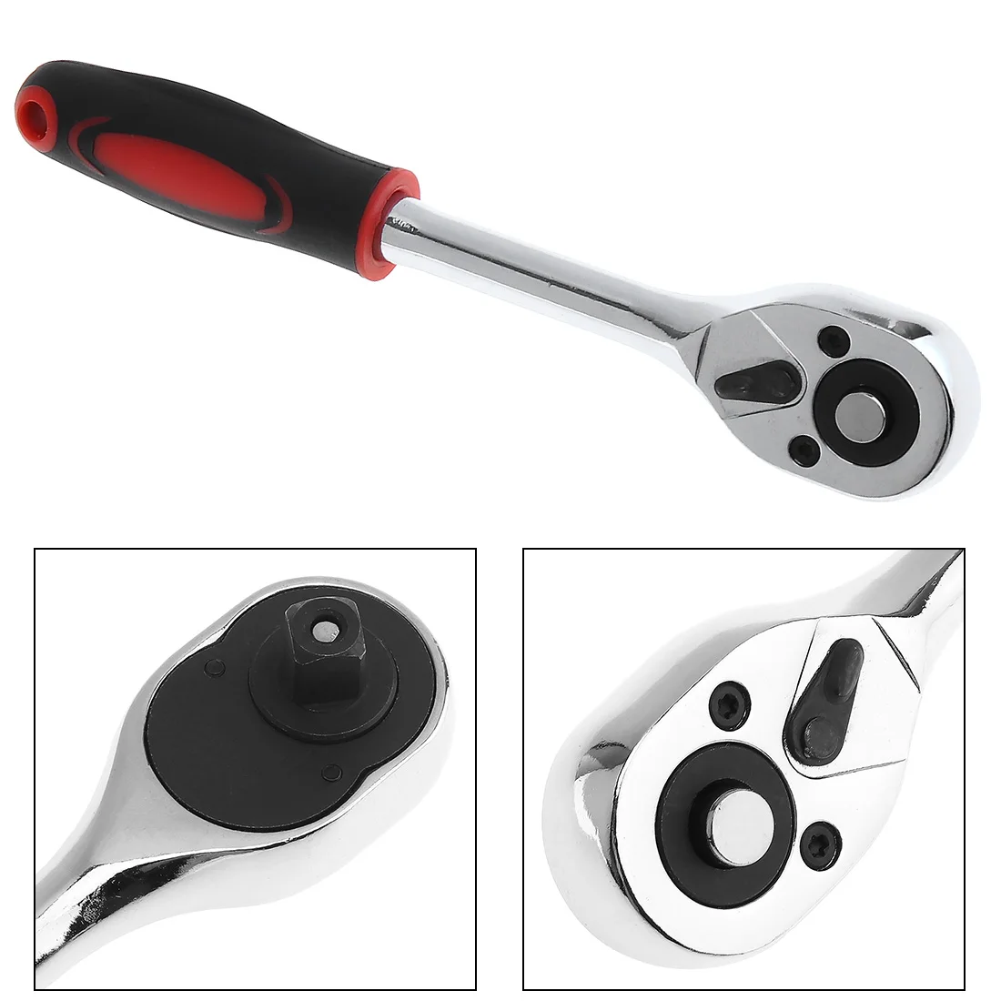 Flexible 3/8" Straight Handle Medium Cr-V Steel Quick Steel Ratchet Wrench 24 Teeth Vehicle Socket Wrench for Repairing Tool
Flexible 3/8" Straight Handle Medium Cr-V Steel Quick Steel Ratchet Wrench 24 Teeth Vehicle Socket Wrench for Repairing Tool