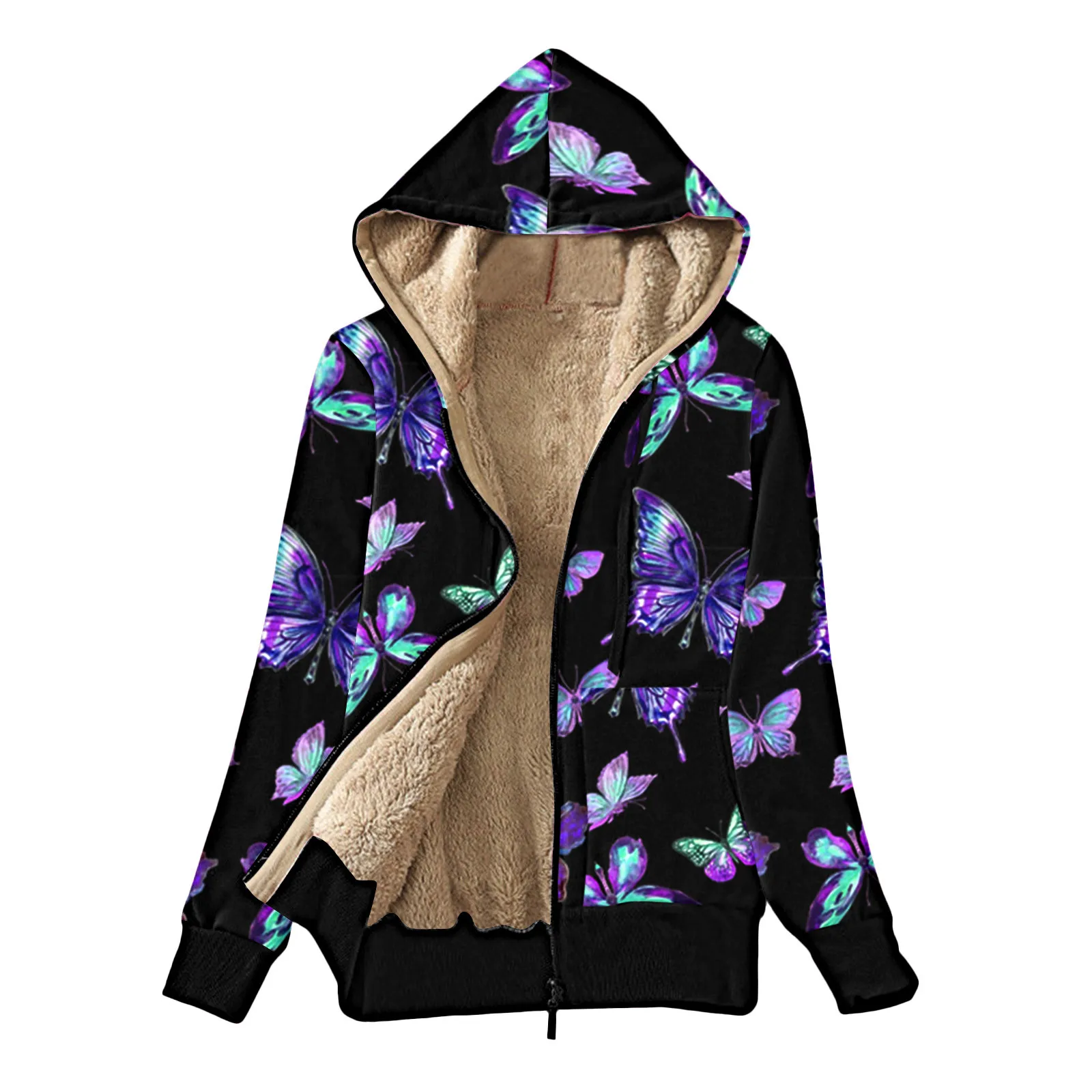 Aesthetic Butterfly Print Winter Hoodies Coat Women Plush Jackets Velvet Thick Warm Coat Zipper Sweatshirt Tops Winter Plus Size
Aesthetic Butterfly Print Winter Hoodies Coat Women Plush Jackets Velvet Thick Warm Coat Zipper Sweatshirt Tops Winter Plus Size