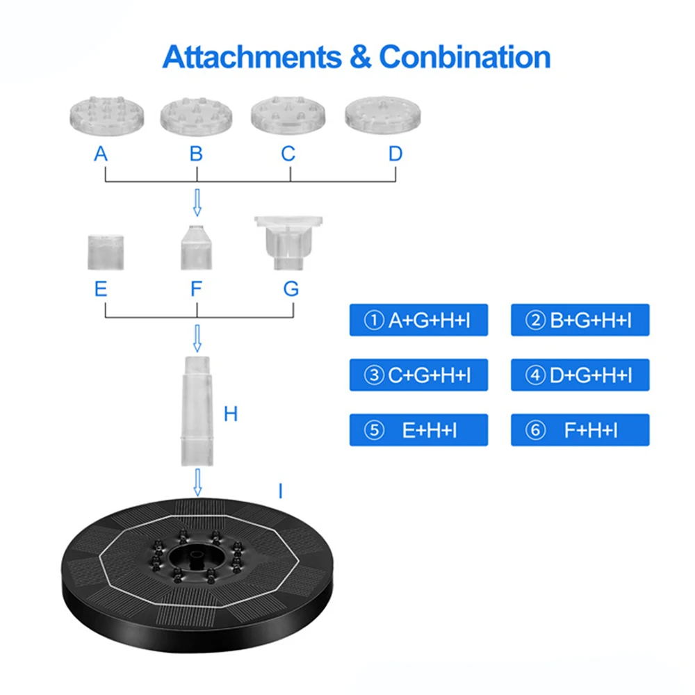 8 LED Solar Fountain Water Pond Fountain Garden Decoration Outdoor Water Pump Fountain BirdBath Solar Powered Pond Fountain 
8 LED Solar Fountain Water Pond Fountain Garden Decoration Outdoor Water Pump Fountain BirdBath Solar Powered Pond Fountain