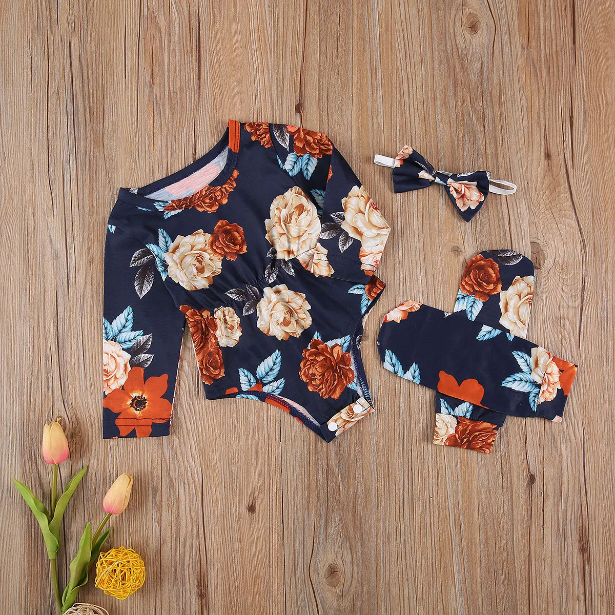 Newborn Baby Boy Girl Long Sleeve Floral Bodysuit Jumpsuit Headband Leg Warmer 3PCS Baby Clothes 0-24M
Newborn Baby Boy Girl Long Sleeve Floral Bodysuit Jumpsuit Headband Leg Warmer 3PCS Baby Clothes 0-24M