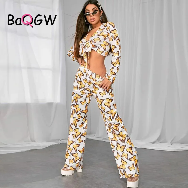 Модный Дизайнерский Костюм BaQGW из двух предметов, укороченный топ на шнуровке с принтом бабочки, уличная одежда, повседневные брюки с широкими штанинами, комплект из 2 предметов
Модный Дизайнерский Костюм BaQGW из двух предметов, укороченный топ на шнуровке с принтом бабочки, уличная одежда, повседневные брюки с широкими штанинами, комплект из 2 предметов
