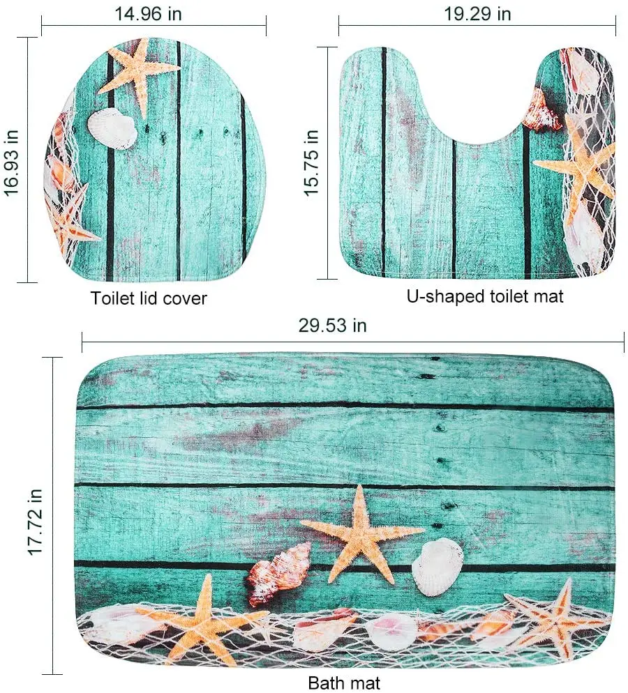 3 Pieces Of Bathroom Carpet Anti-Slip Mat Set Super Thick Super Soft Absorbent And Comfortable fluffy Carpet Mat Starfish Floor
3 Pieces Of Bathroom Carpet Anti-Slip Mat Set Super Thick Super Soft Absorbent And Comfortable fluffy Carpet Mat Starfish Floor