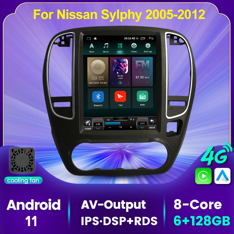 Android 11 6 + 128G IPS экран для Nissan Sylphy Bluebird 2006-2012 Автомагнитола стерео Мультимедийный плеер GPS навигация Тесла стиль
Android 11 6 + 128G IPS экран для Nissan Sylphy Bluebird 2006-2012 Автомагнитола стерео Мультимедийный плеер GPS навигация Тесла стиль