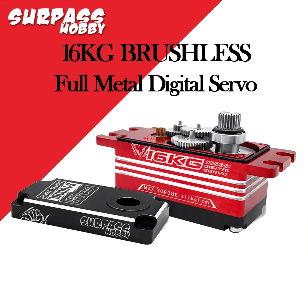 Newest Waterproof Surpass Hobby Brushless Motor S1600BL 16KG Full Metal Gear Servo for 1/10 1/8 RC Car Boat
Newest Waterproof Surpass Hobby Brushless Motor S1600BL 16KG Full Metal Gear Servo for 1/10 1/8 RC Car Boat