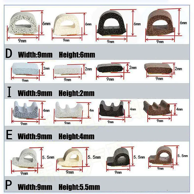 10M DIPE Self Adhesive Waterproof Door Sealing Strips Window Windproof Anti-collision Strip Soundproof Windshield Sealing Tape
10M DIPE Self Adhesive Waterproof Door Sealing Strips Window Windproof Anti-collision Strip Soundproof Windshield Sealing Tape