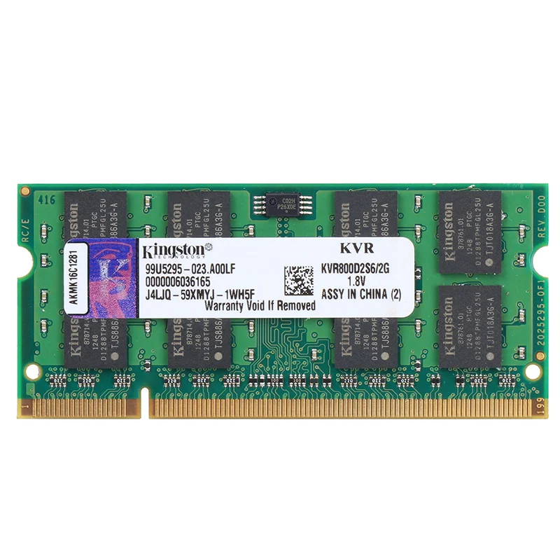 Kingston Laptop Notebook 2GB PC2 5300S 6400S SO-DIMM 667MHZ 800MHZ ECC 204 Laptop Notebook 204pin 1.8V 2 GB Memory RAM
Kingston Laptop Notebook 2GB PC2 5300S 6400S SO-DIMM 667MHZ 800MHZ ECC 204 Laptop Notebook 204pin 1.8V 2 GB Memory RAM