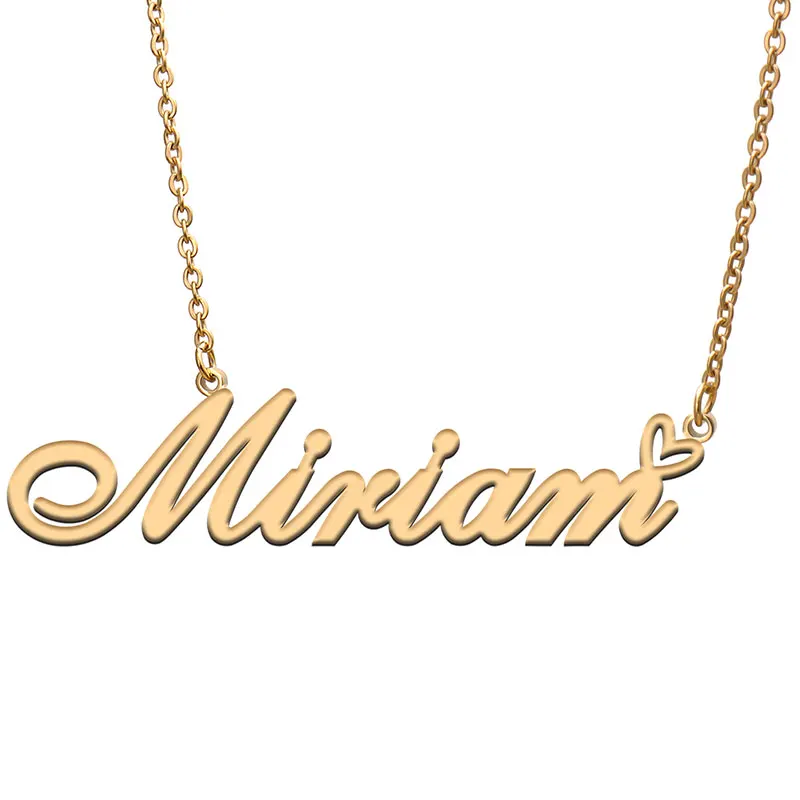 Женское Ожерелье Miriam из нержавеющей стали колье с надписью Love Heart под золото и